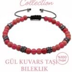 Sertifikalı Terahertz – Gül Kuvars Taşı Bileklik (İnce Model) – Sevgi, Şefkat ve Duygusal Şifa Taşı