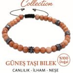 Sertifikalı Fasetli Terahertz – Güneş Taşı Bileklik (İnce Model) – Neşe, Özgüven ve Yaşam Enerjisi Taşı