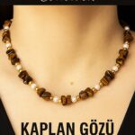 Sertifikalı Kırık Taşlı Model İnci – Kaplan Gözü Taşı Kolye – Koruma ve Güç Enerjisi