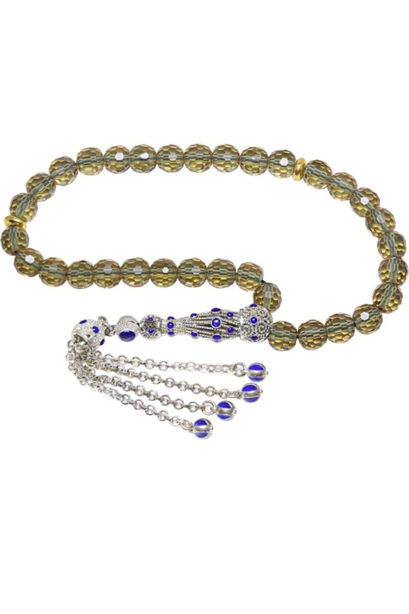 Sertifikalı Ortam Işığına Göre 7 Renk Değiştiren Doğal Diaspor Sultanit Sultan Zultanit Taşı Tesbih Yeşil Mineli Telkari Püsküllü