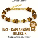 Sertifikalı Kırık Taşlı Model İnci – Kaplan Gözü Taşı Bileklik – Koruma ve Güç Enerjisi