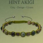 Sertifikalı Hint Akiği ve Terahertz Doğal Taş Bileklik – Güç, Uyum ve Dengeyi Hisset