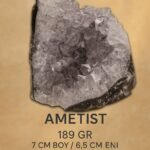 Sertifikalı Ametist Taşı Kütlesi 189 Gr – Ham Doğal Kristal Dekoratif Taş Stresi Azalt Huzur Ver