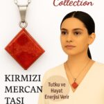 Sertifikalı Kırmızı Mercan Doğal Taş Kolye - Kadın Erkek Tutku ve Hayat Enerjisi Taşı