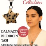 Sertifikalı Yıldız Model Dalmaçya Jasper Doğal Taş Kolye – Enerji Denge ve Koruma Taşı