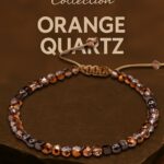 Sertifikalı Fasetli Portakal Kuvars Doğal Taş Bileklik İnce Model – Şık Tasarım