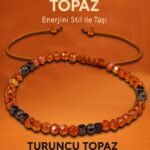 Sertifikalı Fasetli Turuncu Kuvars Doğal Taş Bileklik İnce Model – Zarif Tasarım