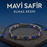 Sertifikalı Küp Kesim Terahertz Mavi Safir Doğal Taş Bileklik – İnce Model 5mm