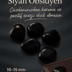 ASertifikalı Doğal Siyah Obsidyen Taşı Kütle 10-15 mm – Güçlü Koruma ve Pozitif Enerji