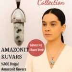 Sertifikalı Çivi Model Amazonit Kuvars Doğal Taş Kolye – Güven ve İlham Verir