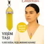 Sertifikalı Çivi Model Yeşim Taşı Doğal Taş Kolye – Şans ve Başarı Getiren Taş