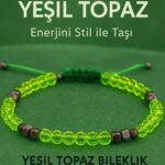 Sertifikalı Fasetli Terahertz - Neon Yeşil Kuvars Doğal Taş Bileklik İnce Model – Zarif ve Şık