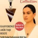 Sertifikalı Piramit Model Kahverengi Akik Taşı Kolye - Bolluk ve Güç Veren Doğal Taş Takı