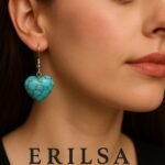 Sertifikalı Kalp Model Turkuaz Taşı Küpe Huzur Denge Sağlayan Doğal Taş