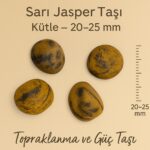 Sertifikalı Sarı Jasper Taşı Kütle 20–25 mm Topraklanma Güç ve Dayanıklılık Enerjisi Taşı