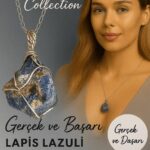Sertifikalı Ham Lapis Lazuli Taşı Kolye – Gümüş Tel Sargılı 25-30 mm Bilgelik ve Güç Taşı