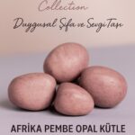 Sertifikalı Afrika Pembe Opal Taşı Kütle 30–35 mm Duygusal Şifa ve Sevgi Enerjisi