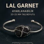Sertifikalı Doğal Lal Garnet Taşı Gümüş Kaplama Ayarlanabilir Bileklik – Tutku ve Enerji