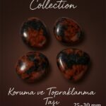 Sertifikalı Mahogany Obsidyen Taşı Kütle 25–30 mm Koruma Güç ve Topraklanma Enerjisi Taşı