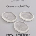 Sertifikalı Kristal Kuvars Doğal Taş Kase Kütle - 35 mm Arınma ve Netlik Taşı