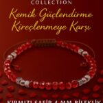 Sertifikalı Kemik Güçlendirme ve Kireçlenme Karşıtı Bileklik - Kırmızı Safir Terahertz Doğal Taş