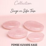 Sertifikalı Pembe Kuvars Doğal Taş Kase 35 mm Sevgi ve Şifa Taşı