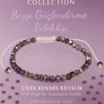 Sertifikalı Sezgi Güçlendirme Enerji Bilekliği – Çilek Kuvars Doğal Taşı (İnce Model)