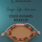 Sertifikalı Terahertz - Çilek Kuvars Doğal Taş Bileklik - Sevgi Şifa Koruma Enerji Denge