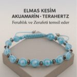 Sertifikalı Elmas Kesim Terahertz - Akuamarin Taşı Bileklik – Zerafet ve Ferahlık Taş
