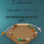 Sertifikalı Yeşim Akik Kuvars Doğal Taş Depresyon Bileklik Seti Huzur Enerji Denge Model