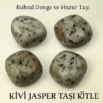 Sertifikalı Kivi Jasper Taşı Kütle 35 40 mm Ruhsal Denge ve Huzur Taşı