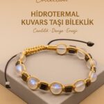 Sertifikalı Hidrotermal Kuvars Doğal Taş Bileklik - 8x8 mm Canlılık Denge ve Enerji Taşı