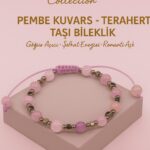 Sertifikalı Terahertz - Pembe Kuvars Taşı Bileklik - Sevgi Şefkat Enerjisi Göğüs Açıcı Doğal Taş