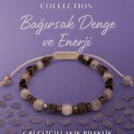 Sertifikalı Sindirim Destekleyici Bağırsak Denge Bilekliği – Gri Akik ve Terahertz Taşı