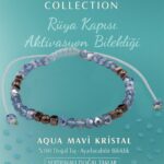 Sertifikalı Rüya Kapısı Aktivasyon Enerji Bilekliği -  Aqua Mavi Kristal ve Terahertz Taşı