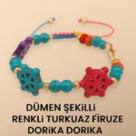 Sertifikalı Dümen Dorika Renkli Turkuaz Firuze Taşı Bileklik – Rotanı Sevgiye Enerjini Huzura Çevir