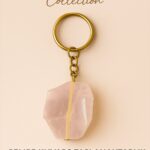 Sertifikalı Pembe Kuvars Taşı Anahtarlık - Sevgi ve Şefkat Taşı