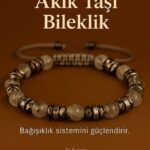 Sertifikalı Çizgili Gri Akik Taşı Bileklik 6x6 mm – Bağışıklık ve Dayanıklılık Taşı