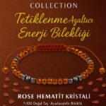 Sertifikalı Tetiklenme Azaltıcı Enerji Bilekliği - Rose Hematit Kristali Doğal Taş 4mm