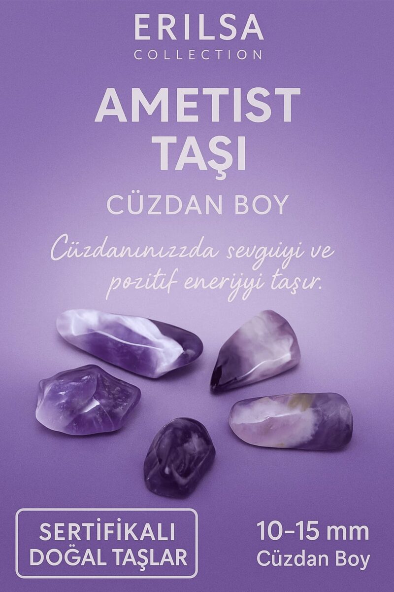 Sertifikalı Ametist Taşı Kütle 10-15 mm – Sevgi Huzur ve Pozitif Enerji Taşı