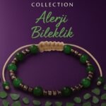Sertifikalı Alerji ve Enerji Terapisi Bilekliği - Yeşim ve Terahertz Taşı 6mm