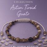 Sertifikalı Astım Tiroid ve Guatr Enerji Destek Bilekliği – Gri Jasper ve Terahertz Doğal Taş