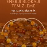 Sertifikalı Enerji Blokajı Temizleme Bilekliği – Yeşil Akik - Terahertz (6 mm)