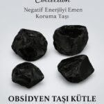 Sertifikalı Obsidyen Taşı Kütle 25-30 mm Ham İşlenmemiş - Doğal Koruma Taşı