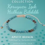 Sertifikalı Koruyucu Işık Halkası Enerji Kalkanı Bilekliği - Apatit ve Terahertz Taşı