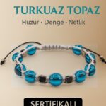 Sertifikalı Turkuaz Topaz Doğal Taş Bileklik - 8x8 mm Huzur ve Duygusal Dengeyi Destekleyen Taş