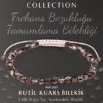 Sertifikalı Frekans Bozukluğu Tamamlama Ruhsal Denge Bilekliği -  Rutil Kuvars Taşı Kristali