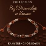 Sertifikalı Regl Dengesi ve Koruma Bilekliği – Kahverengi Obsidyen Terahertz Taşı – 6 mm Doğal Taş