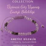 Sertifikalı Üçüncü Göz Uyanış Enerji Bilekliği - Ametist ve Terahertz Taşı