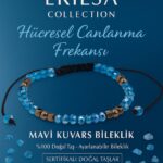 Sertifikalı Hücresel Canlanma ve Enerji Yenilenmesi Bilekliği - Mavi Kuvars Terahertz Doğal Taş